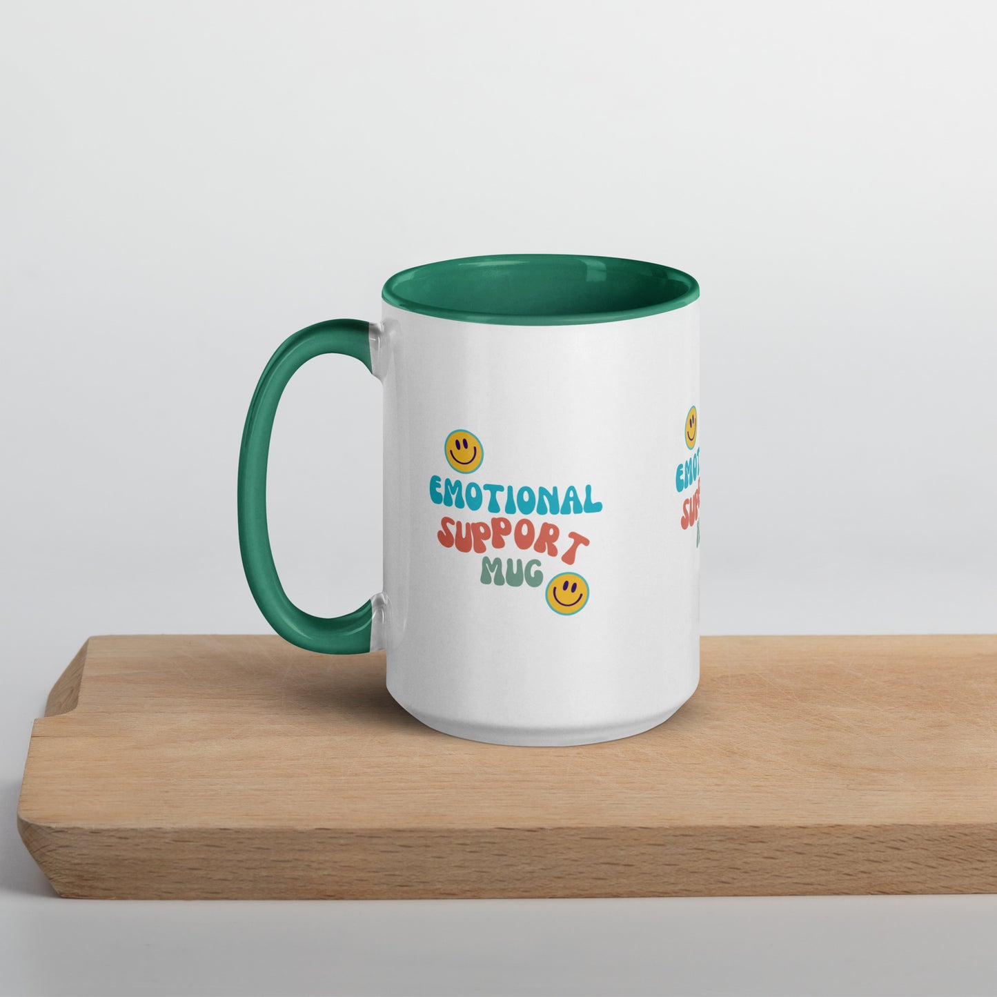 Humorous Emotional Support Mug with Color Inside