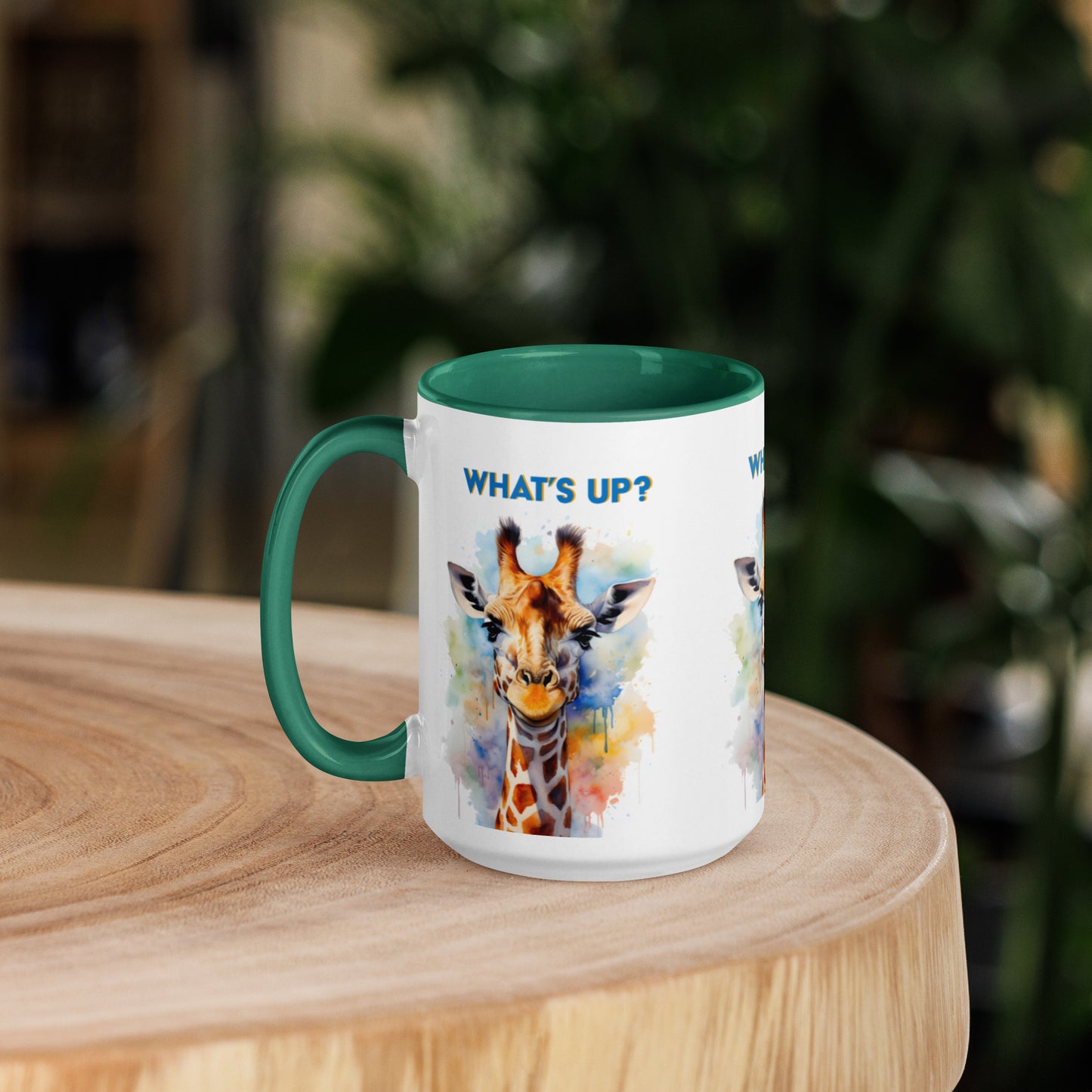 HUMOROUS WHAT'S UP? Mug with Color Inside