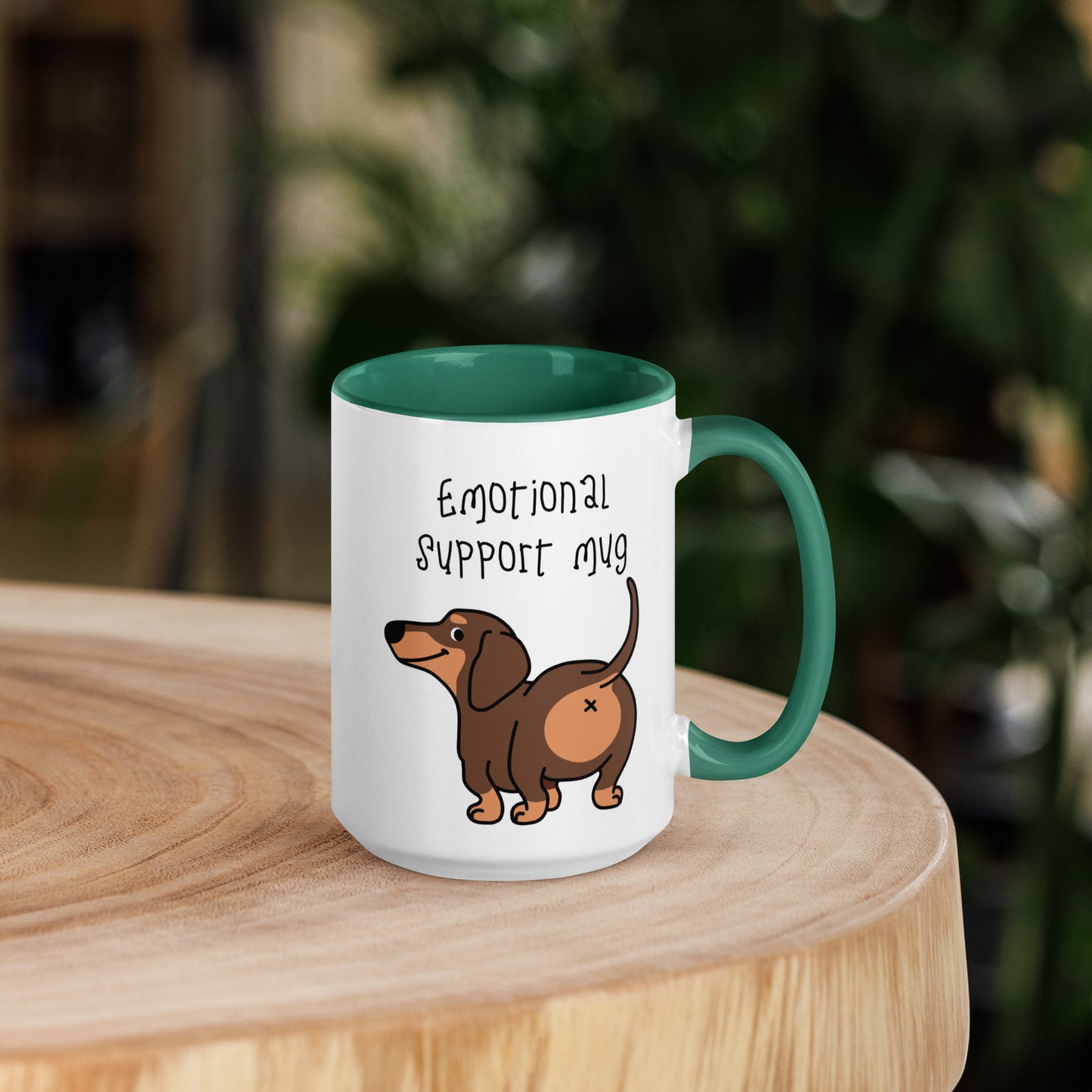 HUMOROUS DOG EMOTIONAL SUPPORT Mug with Color Inside