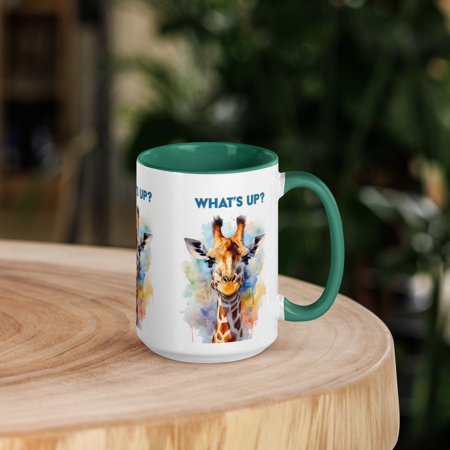 HUMOROUS WHAT'S UP? Mug with Color Inside