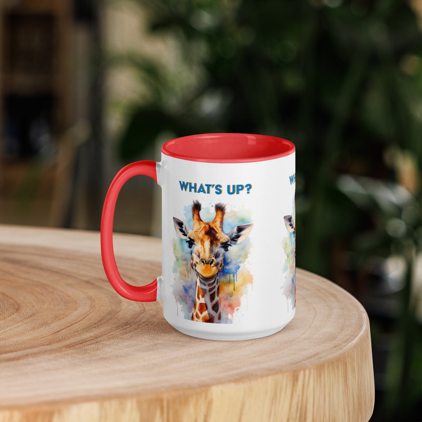 HUMOROUS WHAT'S UP? Mug with Color Inside