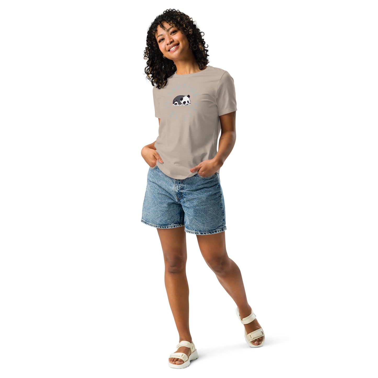 FUNNY PANDA NAPTIME YET? Women's Relaxed T-Shirt