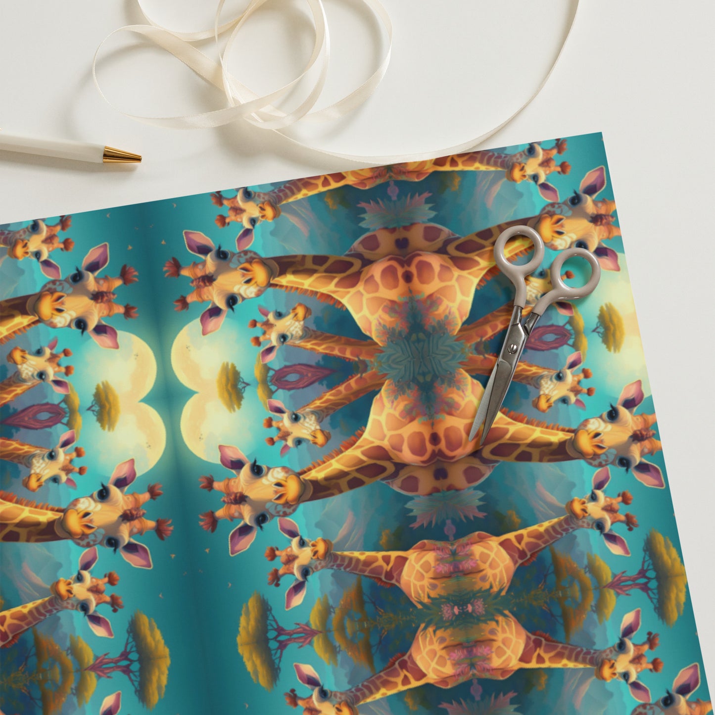 ADORABLE GIRAFFE Wrapping paper sheets