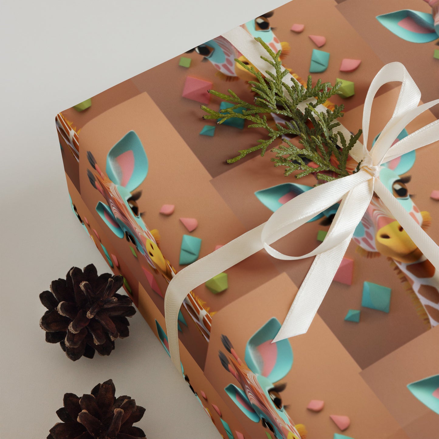 ADORABLE GIRAFFE Wrapping paper sheets