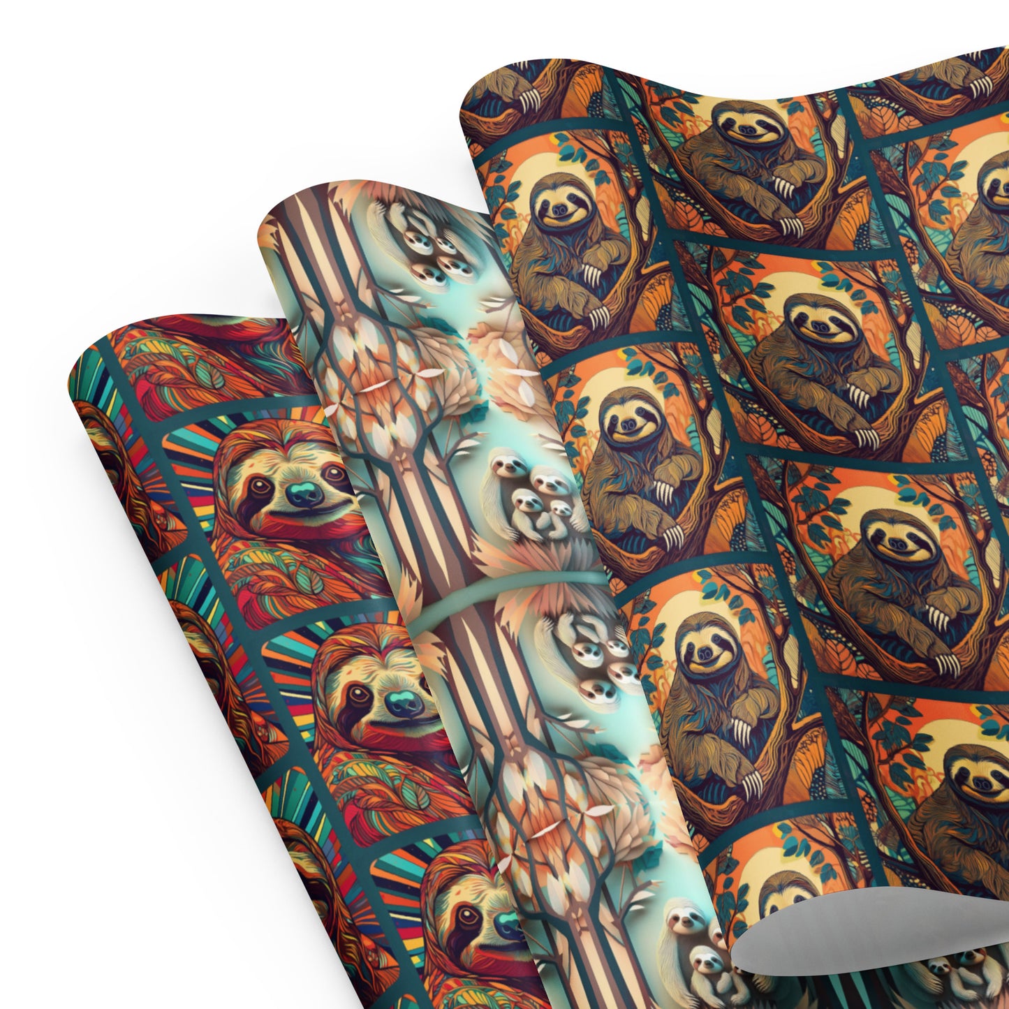 CUTE SLOTHS Wrapping paper sheets